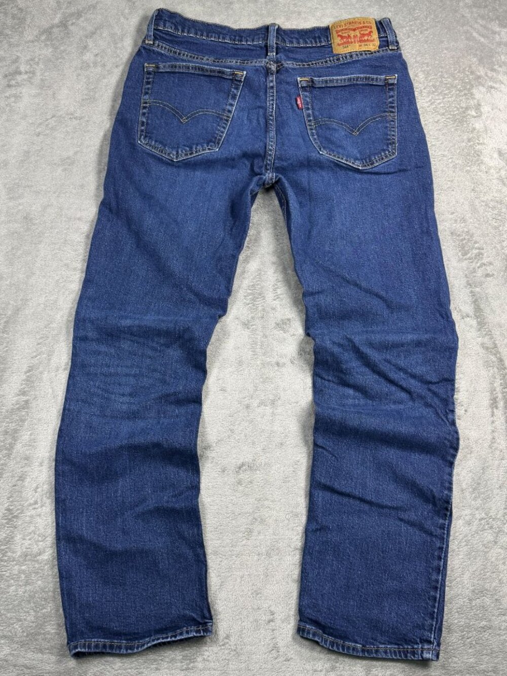 Levis Flex 514 Straight Performance Jeans Mens 34x32 Stretch Medium Wash Denim